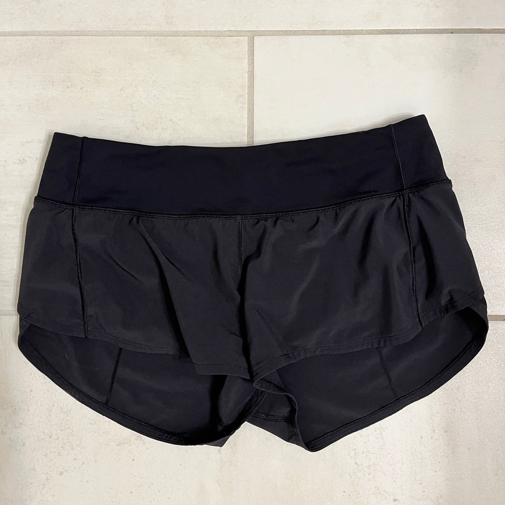 Lululemon Black Speed Up Low-Rise Short 2.5”